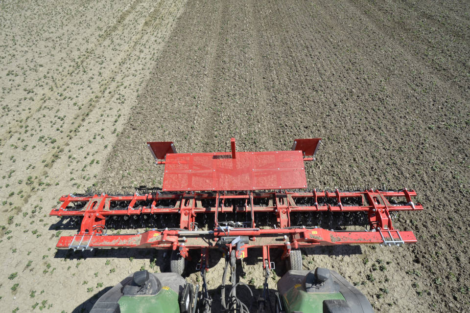 Rollhacken spielen ihren größten Vorteil in Beständen aus, die über den Winter verschlämmt sind. Die Rollhacke bricht die Kruste und belüftet den Boden. (Foto: Einböck)